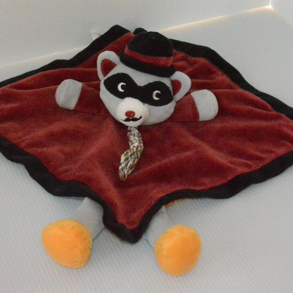 Baby Starters Other - Baby Starters Mustache Bandit Raccoon Lovey Plush Security Blanket Rattle Toy